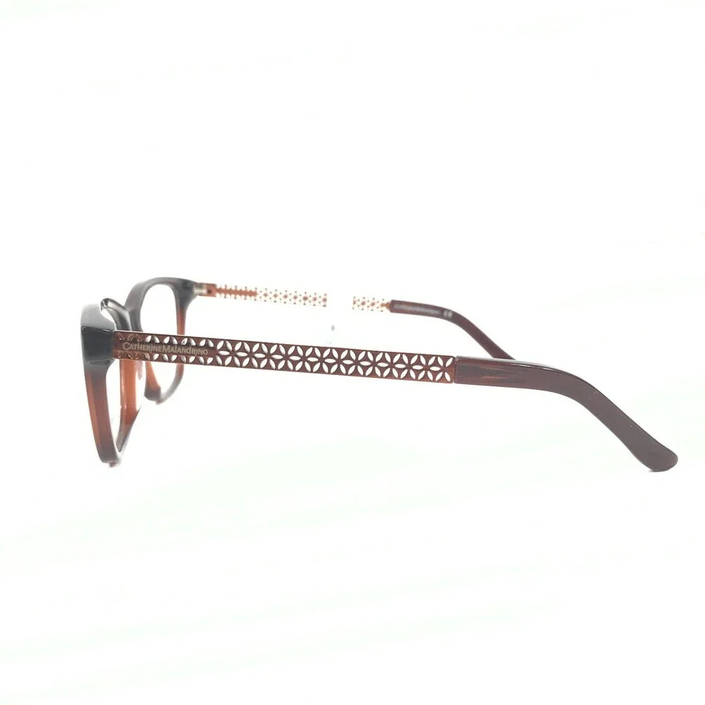 Catherine Malandrino Eyeglasses Frames CM 116 BRN Clear Brown Cat Eye 51-16-135